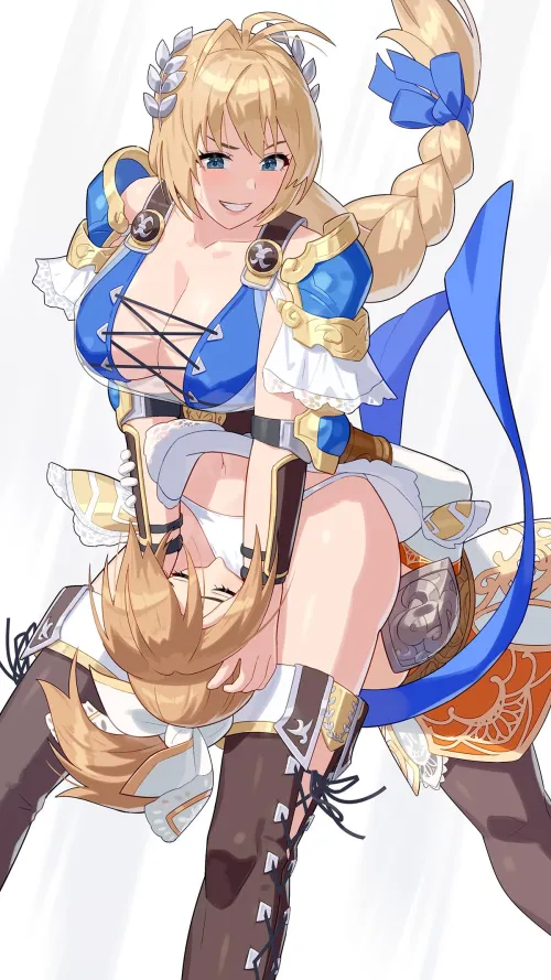 [Soul Calibur] Sophitia practicing her grapples on Cassandra (yagi) by Xxxlegitnoobswag