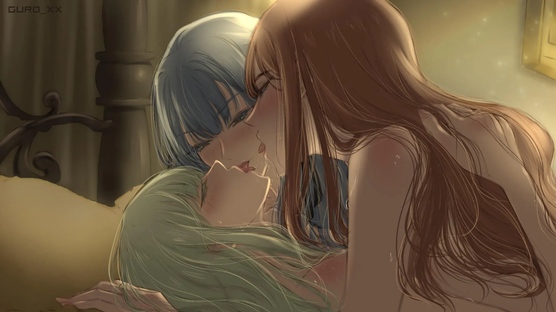 Soyo and Sakiko giving Mutsumi their love [BanG Dream!] (guro_xx) posted by MartyrOfDespair