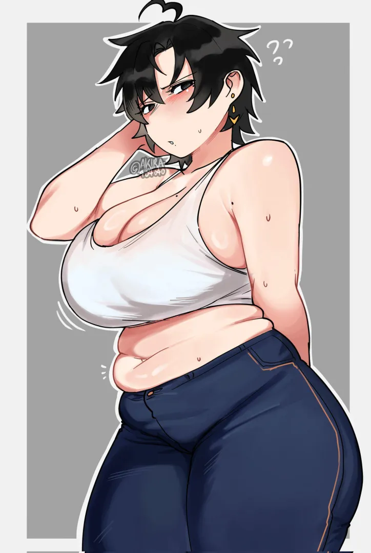 Spilling out over her tight Jeans (Neru OC) [Akira] posted by Rataxu