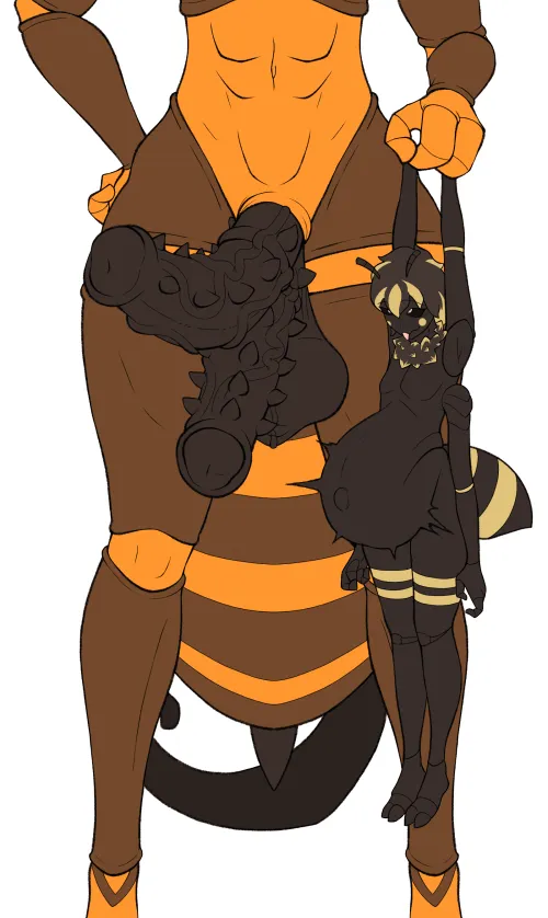 Spoils of war, otherwise known as a cute bee prince, wrecked. by Sarkastikor