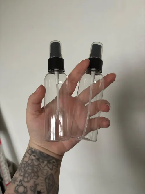 Spray bottles of golden lady water available upon request xx by Pantiescent