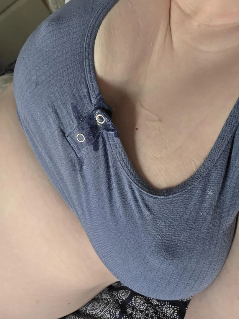 Spread most of it into my tits but some of it definitely got on my bra. posted by secret-nb