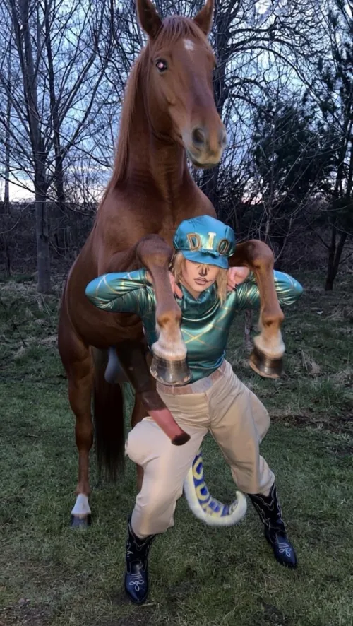 stallion keeps jumping up on my back  by Klutzy_Target_5456