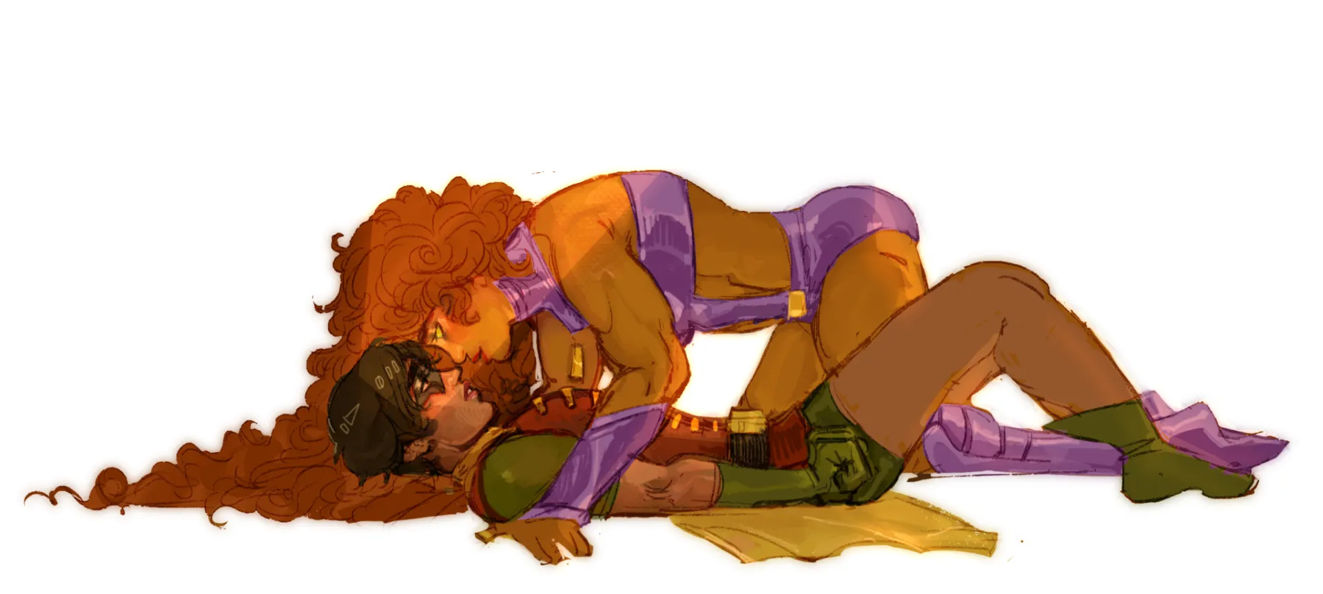 Starfire and Robin hot kiss posted by SiarX