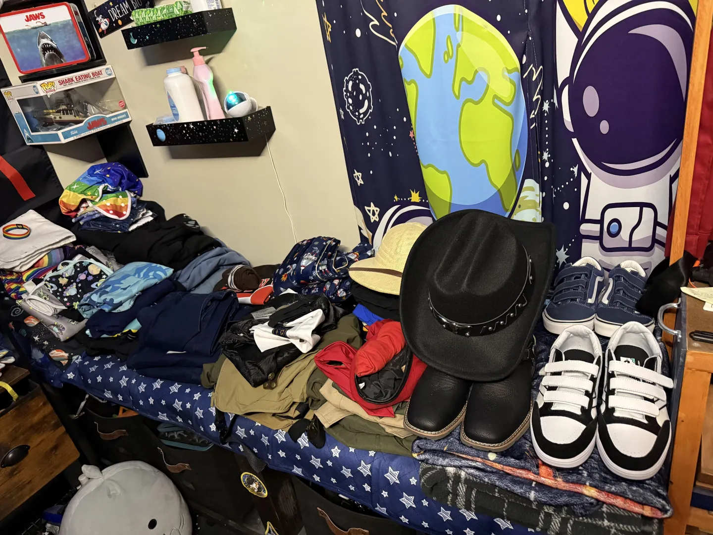 Starting my CapCon outfit layout and figuring out what I’m taking posted by AbdlBabyJp