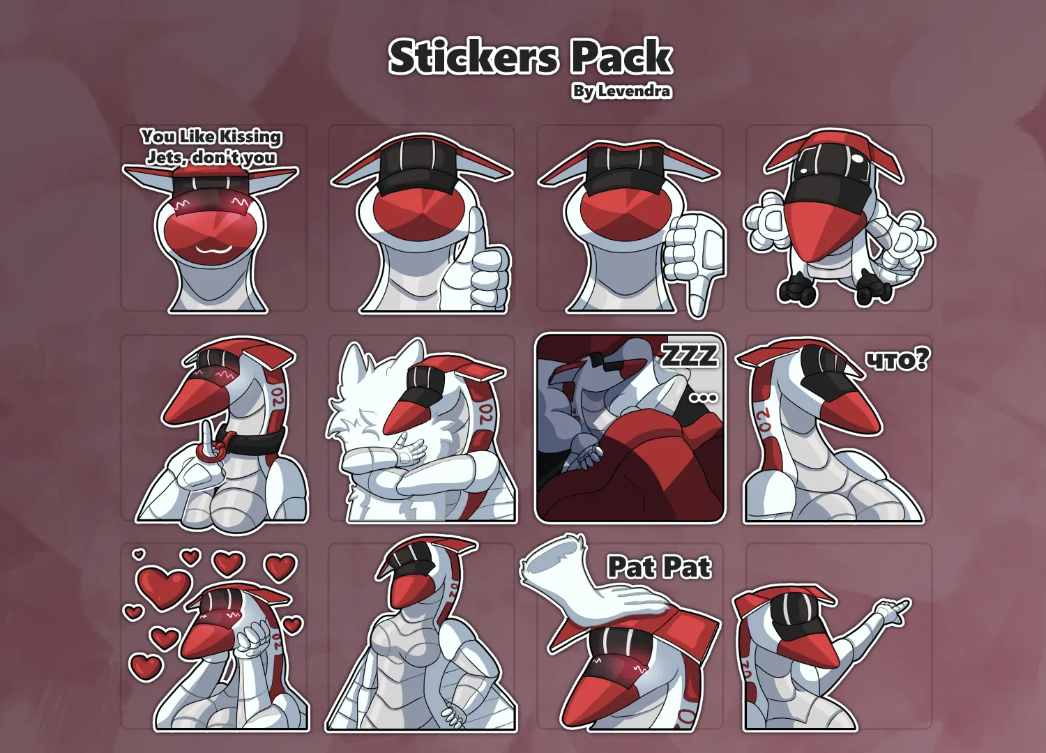 Stickers of sotka [f]  by leila-artist on furrafinity posted by draconic020