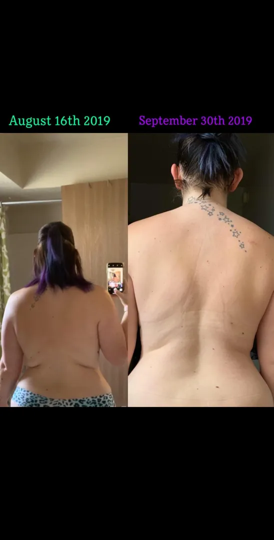 Still one of my FAVORITE moments when I realized Keto was working for me♥️ Goodbye Back Boobies SW 210 CW 160 GW 135-140 posted by [deleted]