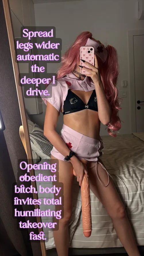 Stop scrolling and spread your legs bitch [imagefap: princessdollmie] by PinkDolxo