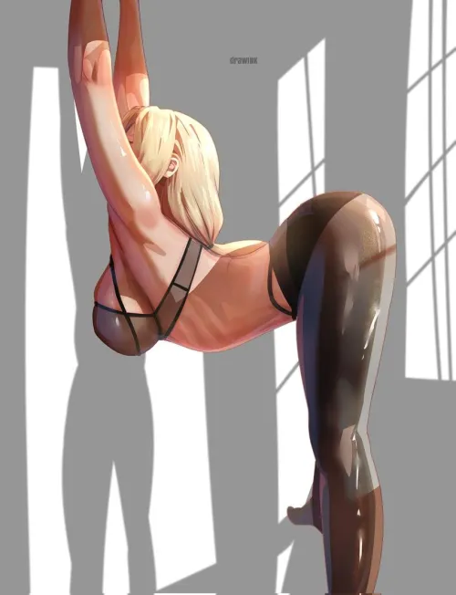 Stretch time with Tsunade (drawink) by privateviewingg