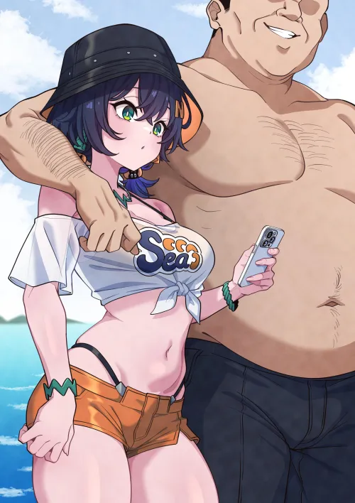 sub femboy doing public service by feeding hentai to middle aged guys until they shoot ropes~ (social in body text) by AccidentBrilliant865