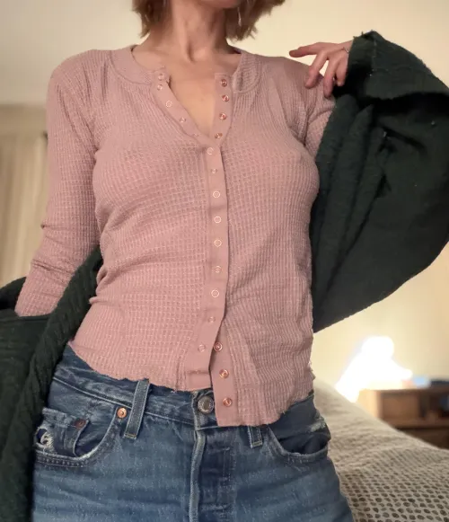 Subtle pokies in a soft shirt by ExoticArches