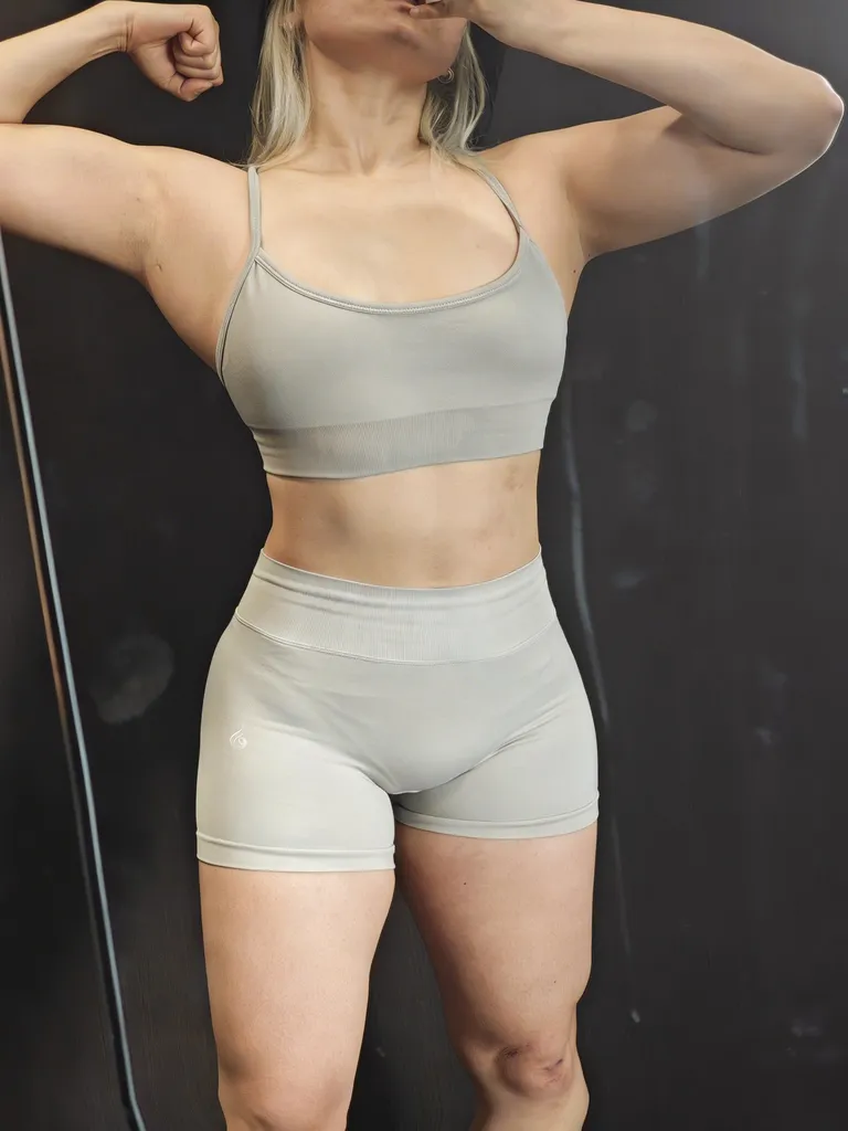 Subtle shot on my thong line from the front. You should see the back  posted by PeachyMeiXO