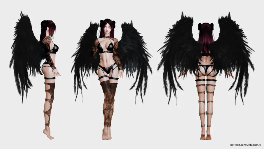 succubus character ref sheet [virtualgirl.io] by WarmOstrich947