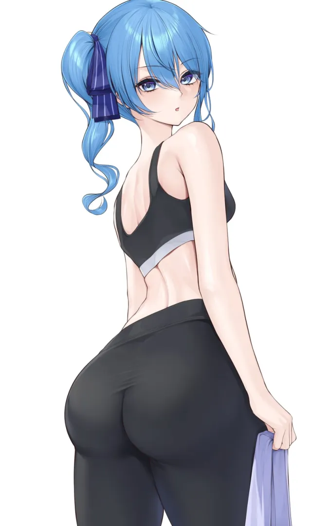 Suisei & Her Yoga Pants Booty [Hololive] posted by sd6636