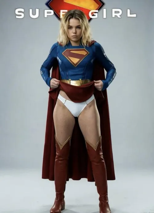 Supergirl (Milly Alcock) upskirt fan poster 2 by BENNYMIKE9