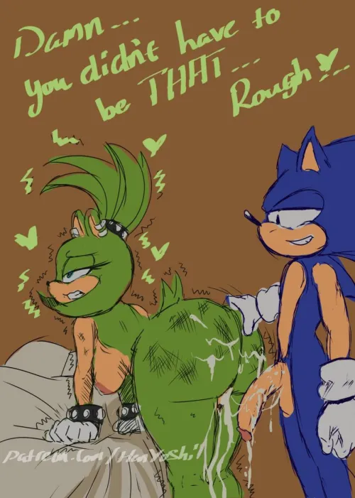 Surge the Tenrec x Sonic the Hedgehog (yoshihan) [Sonic] by peachyafterdarknight