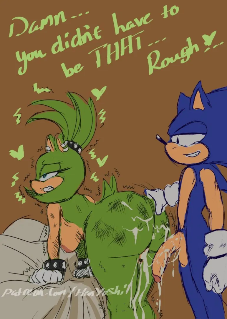 Surge the Tenrec x Sonic the Hedgehog (yoshihan) [Sonic] posted by peachyafterdarknight
