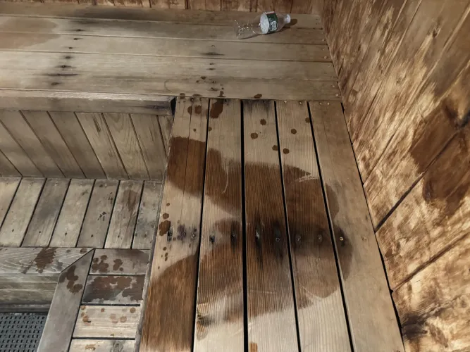 Sweat stain from a hot otter that was sitting there by skreeminkfx400