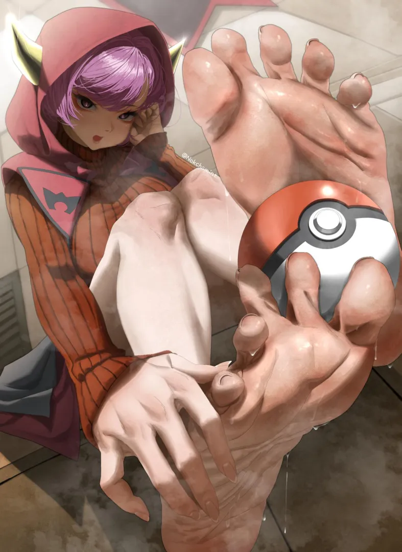 Sweaty feet ready for your nose~ (Courtney) [Pokemon] posted by animelovesauce