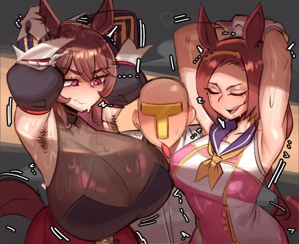 Sweaty horsegirl pits (SooraDraws) by armpit_huffer