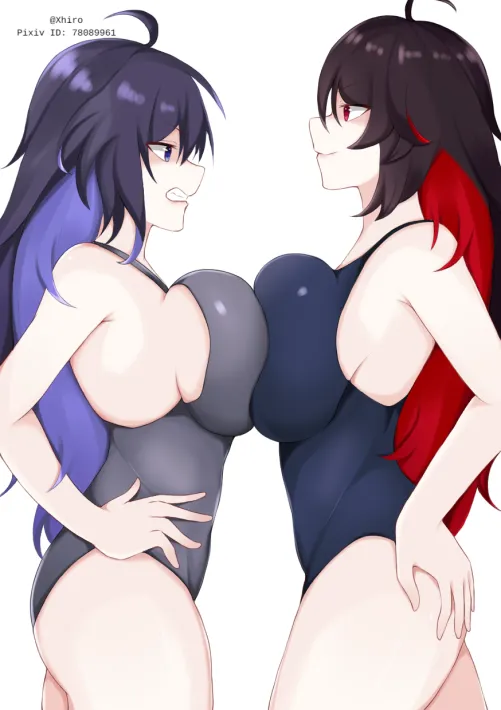Swimsuit Seele vs Seele by xSaviour_N