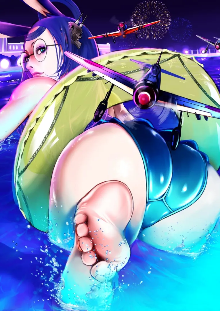 Swimsuit Souryuu in the Night Pool [Azur Lane] posted by sd6636