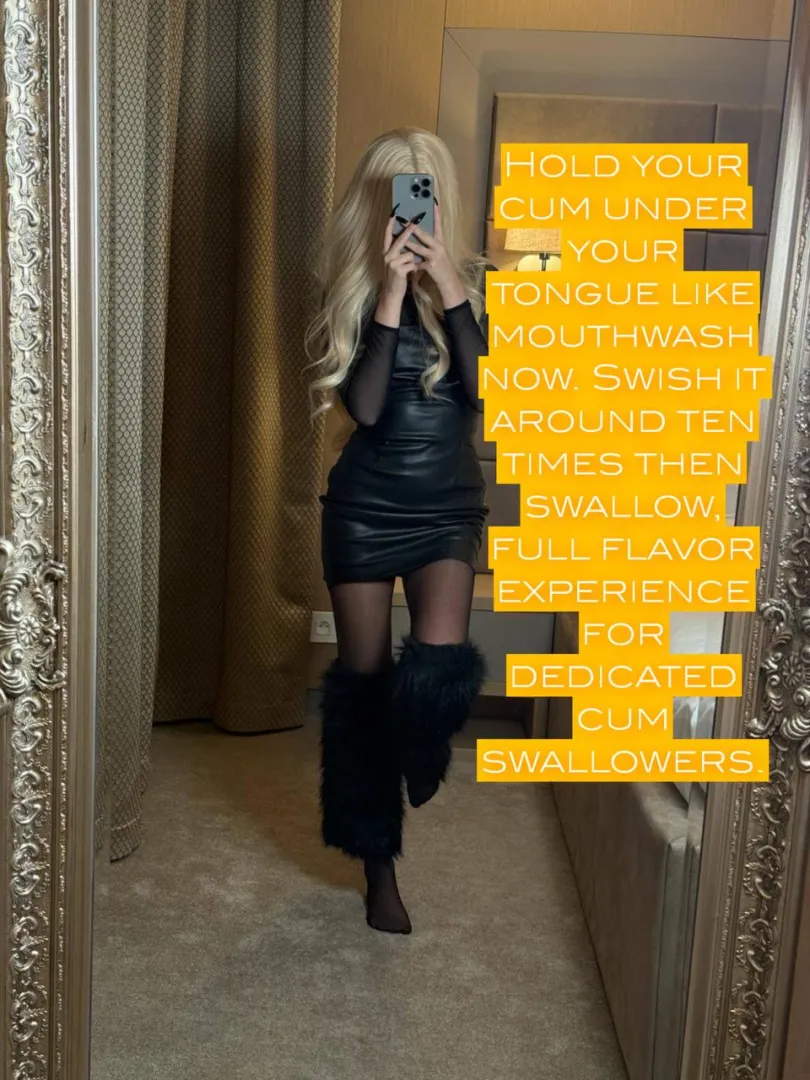 Swish your cum like mouthwash then swallow posted by CutLuxie