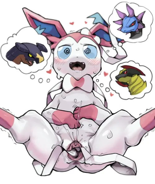 Sylveon is a simp for dragon (burnable garbage) [F] by GoombaNaTumba
