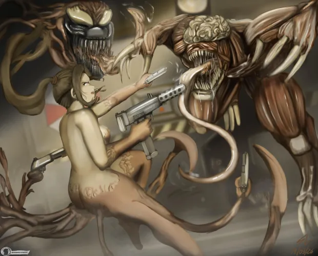 Symbiote Claire Redfield by sharpie_lynch