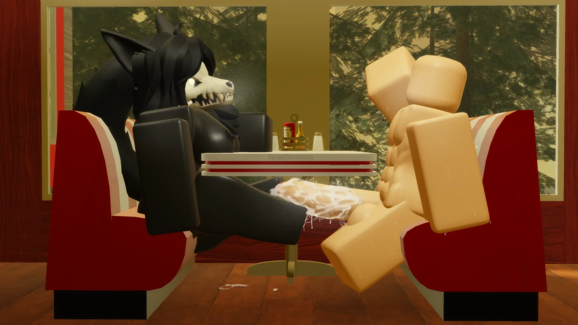 syrupy pawjob at denny's posted by VeiledNormalcy