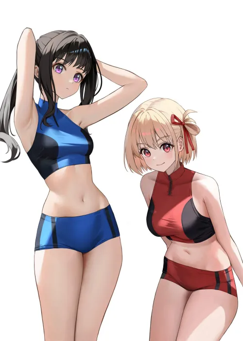 Takina & Chisato [Lycoris Recoil] by WoolsonDaSheep