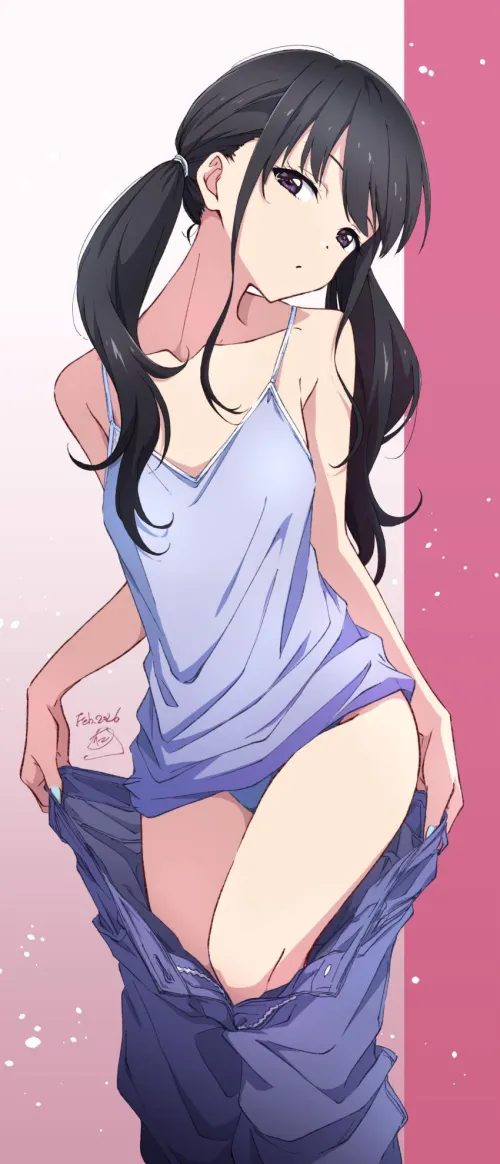 Takina Undressing for bedtime  by HentaiLoveuse