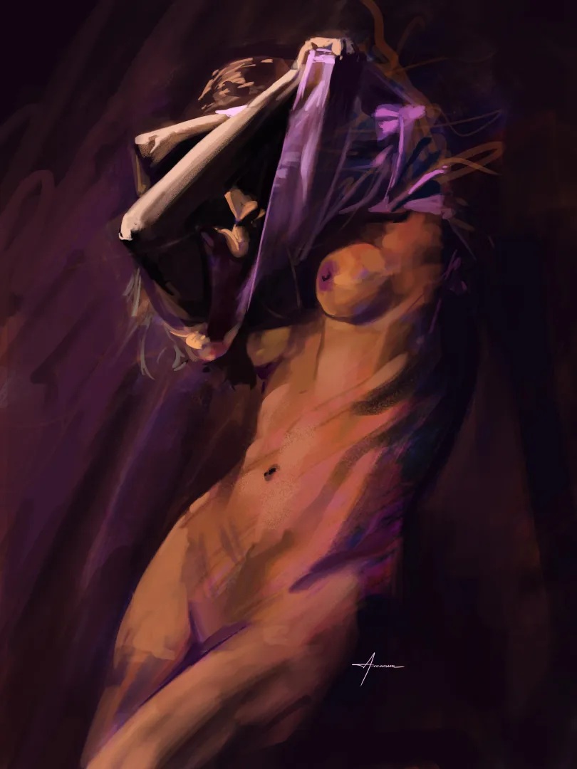 Taking off, digital painting posted by arca_num_