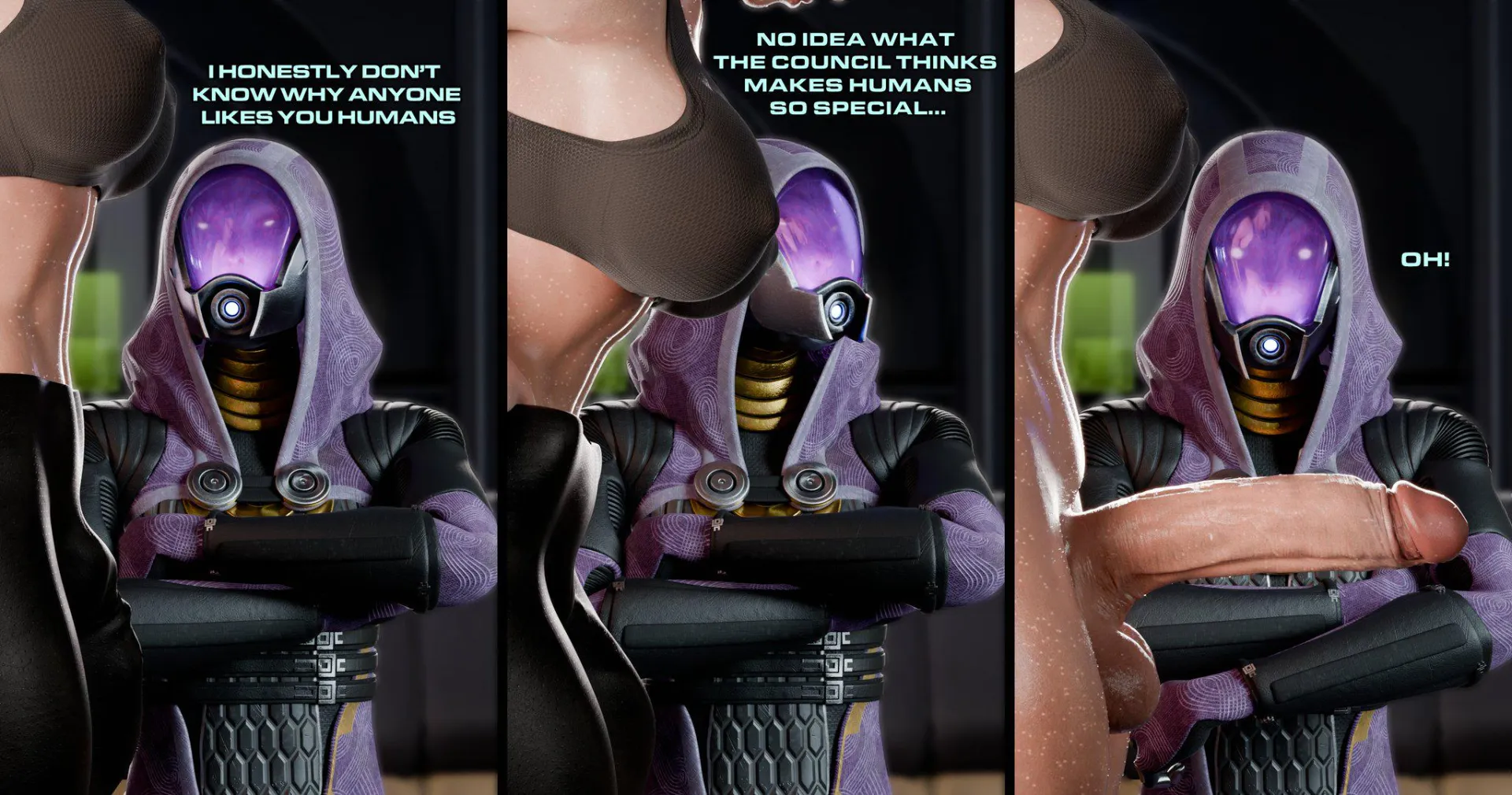 Tali meats human diplomacy [@OffModelStudio] posted by OffModelStudio