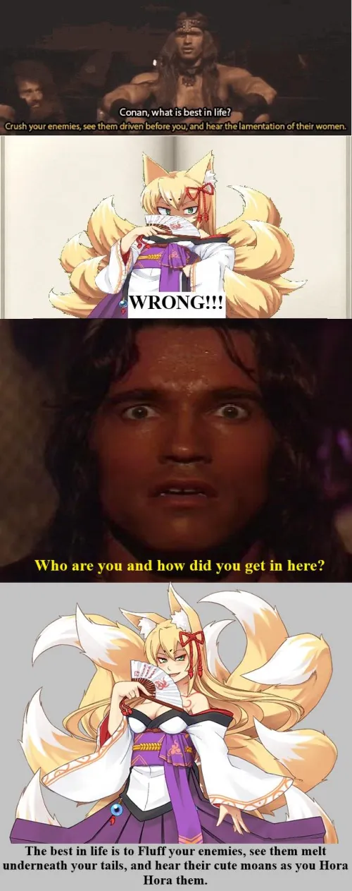 Tamamo has something to say to Conan by scoobs987