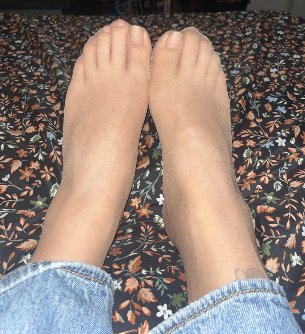 Tan tights ❤️ posted by nylonaddict717