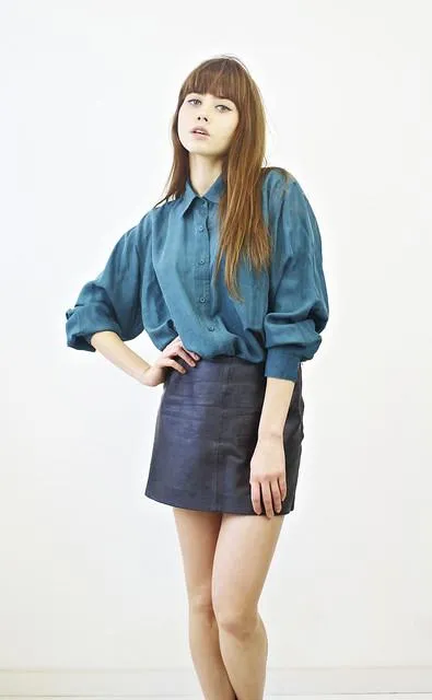 Teal Silk Shirt posted by satinsilklover