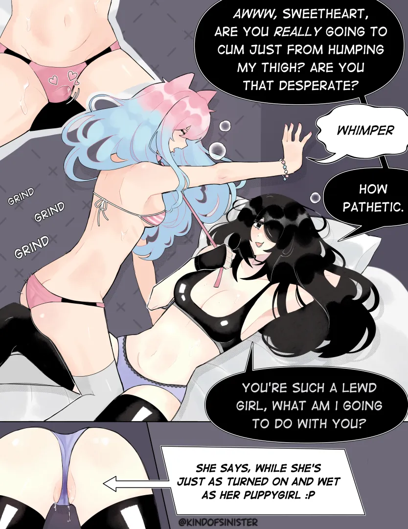 Teasing her girlfriend :p (OCs by me) posted by kindofsinister