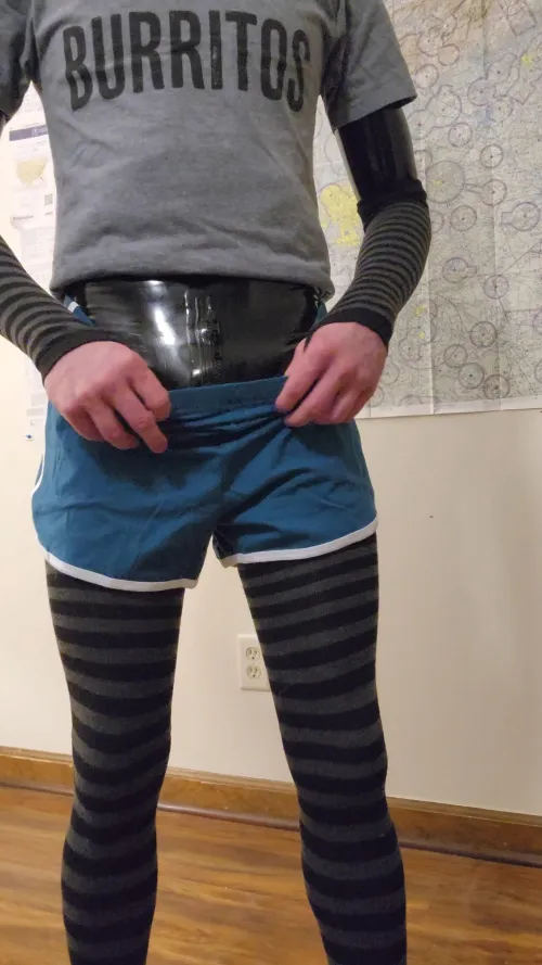 Teasing my Crush with His Favourite Outfit Over Top of My Catsuit by dbskajknm