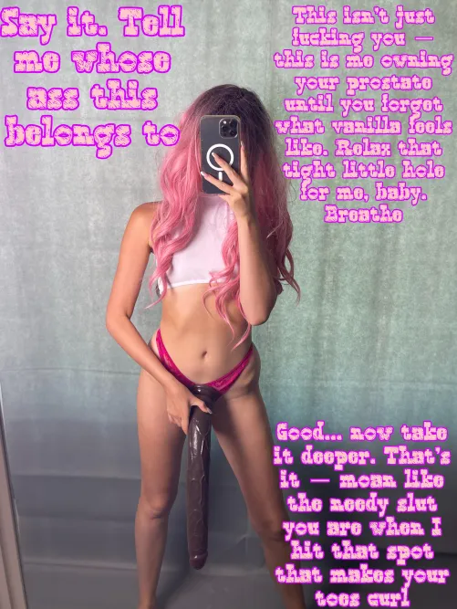 Tell me whose ass this belongs!! Good now take it deeper!!  [Imagefap:princessdollmie] by PinkDolxo