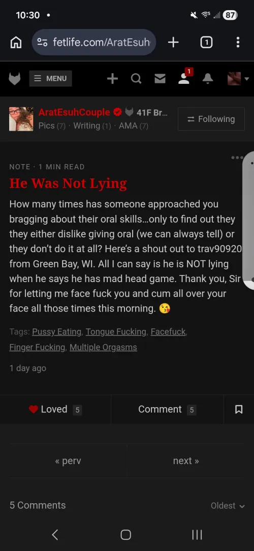 Telling ya ladies by bisexual_34M