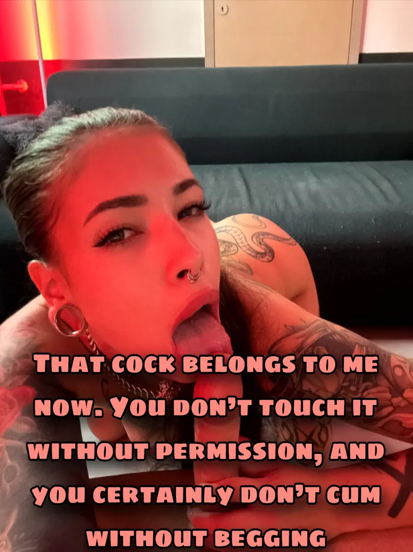 That cock belongs to me, so keep your hands away loser! posted by cuteMerry