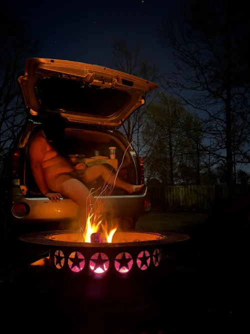 The best way to enjoy a fire. by DesperateLow6341