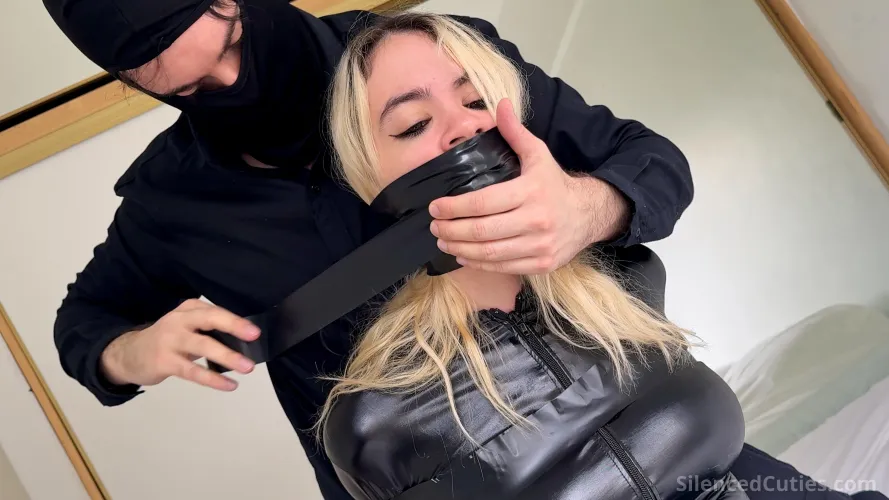 The black tape matches my catsuit perfectly... I love it by SilencedCuties