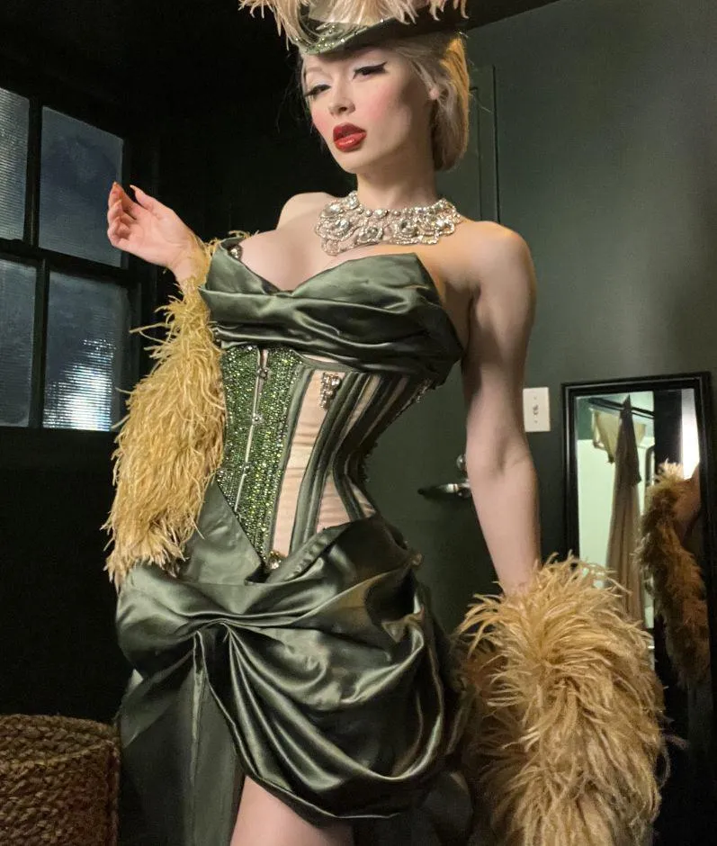 The corset really did its thing, that and not breathing the whole night posted by LilChereBear