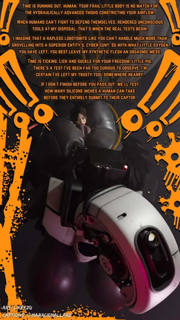 The first test of many. [Lezdom] [Noncon] [Smothering] [Big Dom & Small Sub] [Cruel] [Creepy] [3D] [Credits in Caption] posted by MarcieMallardAgain