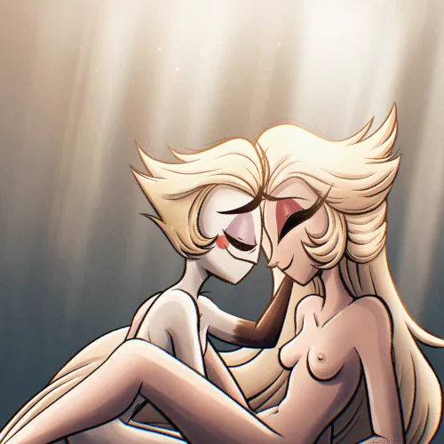 The first woman and the fallen angel (art by me) by Zealotiv