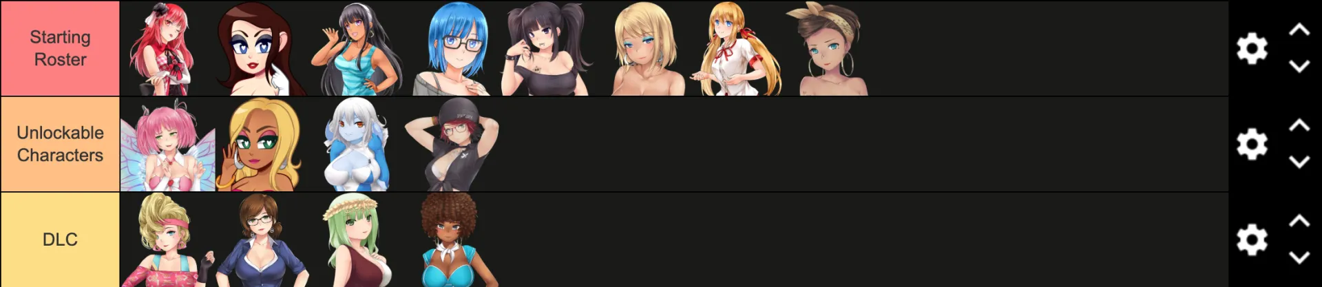 the Hunie Fighters Roster posted by Physical_Battle_2893