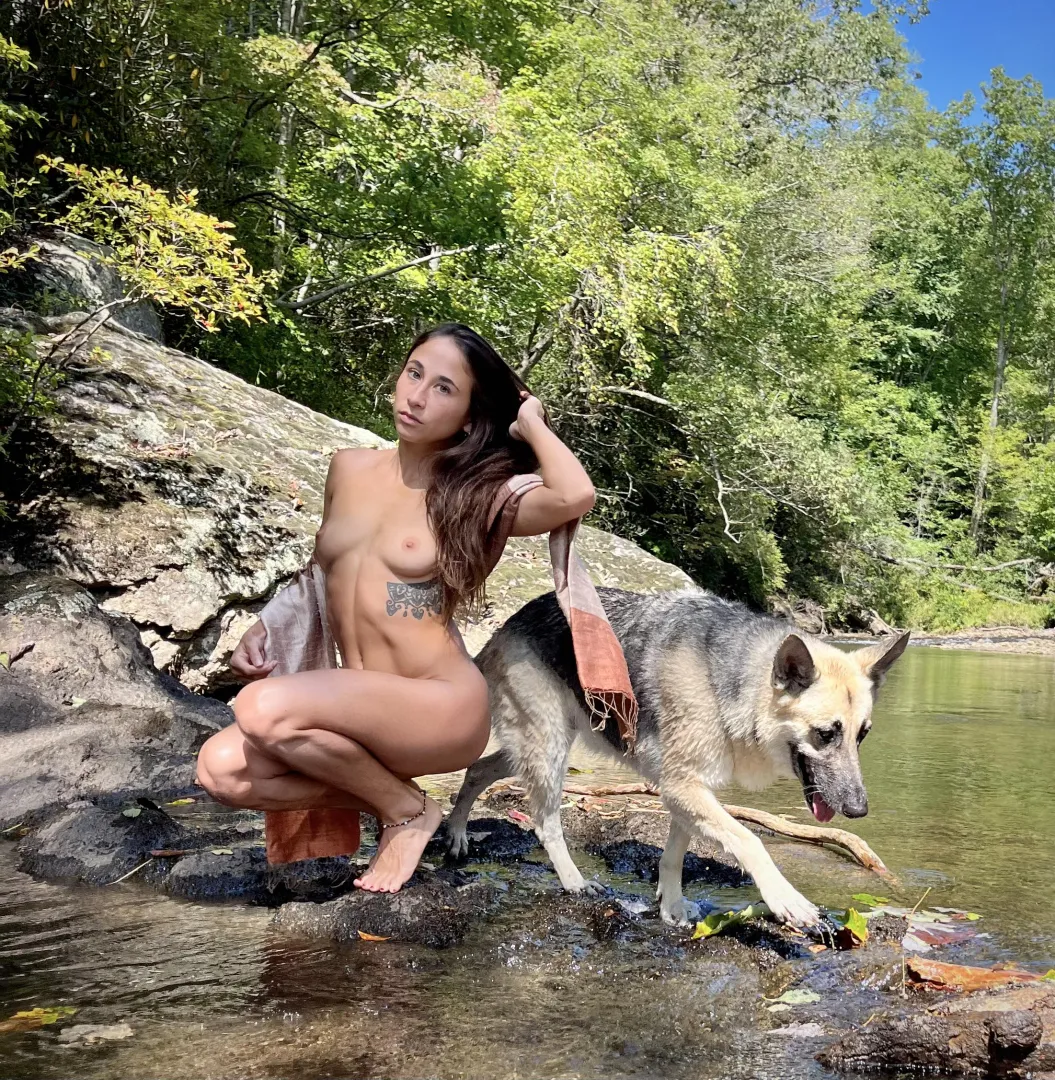 The monster and I exploring the the waterways and all the nature it holds! posted by thatcutielittlefox