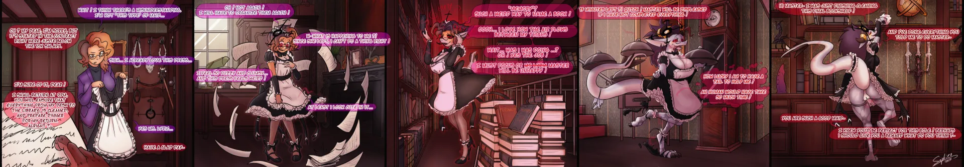 The new maid of Ms.Lyric [Human F -> Dragon F] (Saphirathefur) posted by Saphirathefur